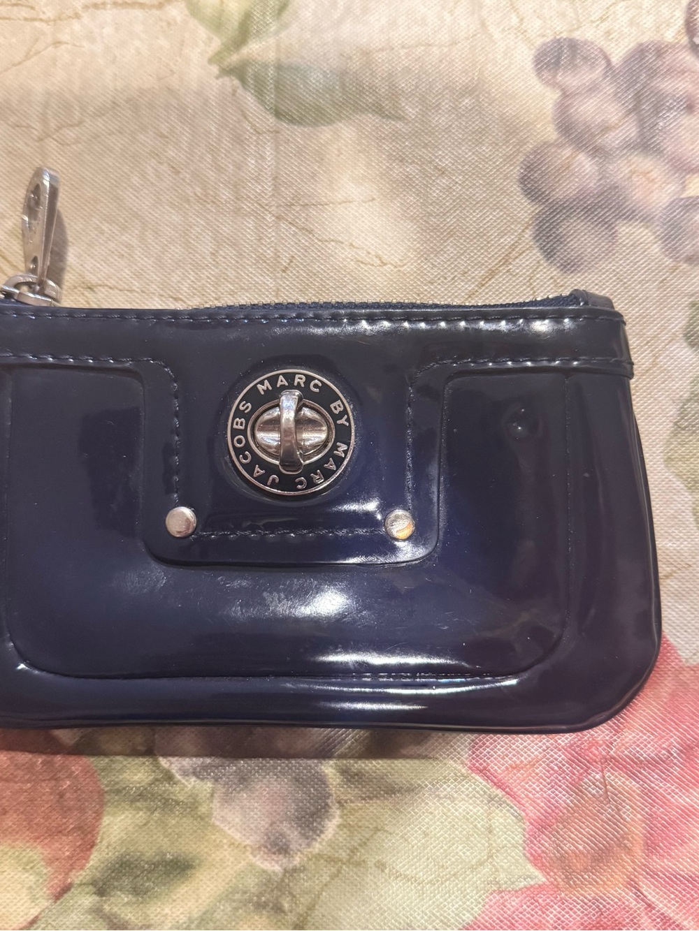 Marc by Marc Jacobs Navy Patent Leather Foldover Wristlet